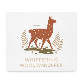 Cottagecore Lama Ästhetisches Süßes Nutztier - Mousepad (Querformat) - Weiß - Vorne
