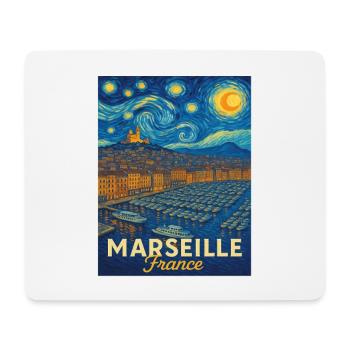 Marseille, France - Tapis de souris (format paysage) - blanc - Devant