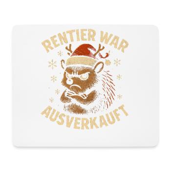 Weihnachten Spruch Humor Igel Lustig Rentier - Mousepad (Querformat) - Weiß - Vorne