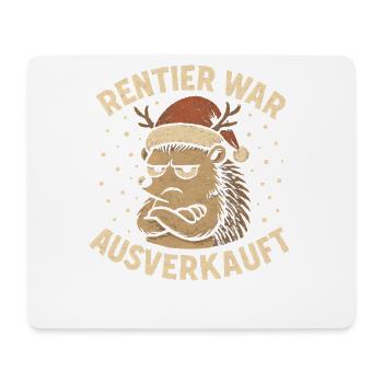 Weihnachten Spruch Humor Igel Lustig Rentier - Mousepad (Querformat) - Weiß - Vorne
