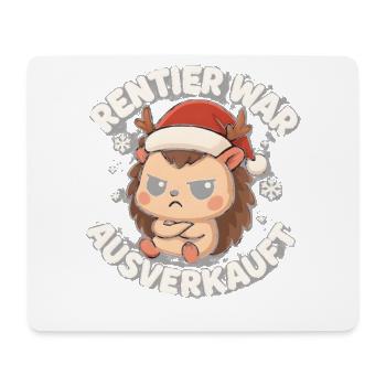 Weihnachten Spruch Humor Igel Lustig Rentier - Mousepad (Querformat) - Weiß - Vorne