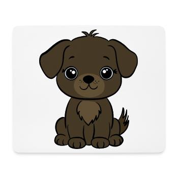 Chien - Tapis de souris (format paysage) - blanc - Devant