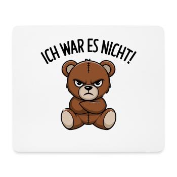 Ich War Es Nicht Lustiger Bär Mit Süßem Gesicht - Mousepad (Querformat) - Weiß - Vorne