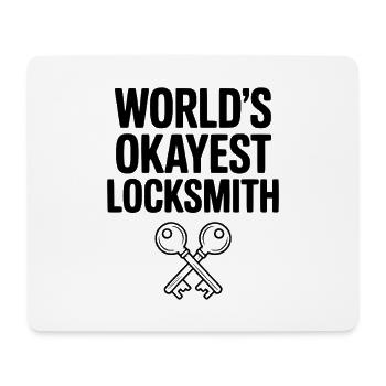 Der okayste Schlosser der Welt - Mousepad (Querformat) - Weiß - Vorne