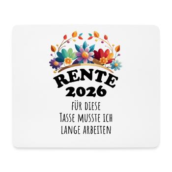 Rente | Retraité 2026 | Retraite - Tapis de souris (format paysage) - blanc - Devant