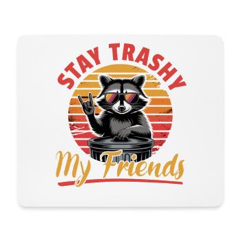 Funny Raccoon - Mousepad (Querformat) - Weiß - Vorne