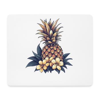 Tropical Pineapple Blossom Pattern - Mouse Pad (horizontal) - white - Front