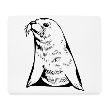 Seal Seal T-shirt Gift Northern Germany - Mouse Pad (horizontal) - white - Front