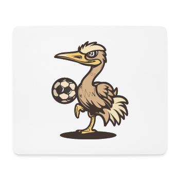 Pelikan mit Ball – Sportlicher Mascot - Mousepad (Querformat) - Weiß - Vorne