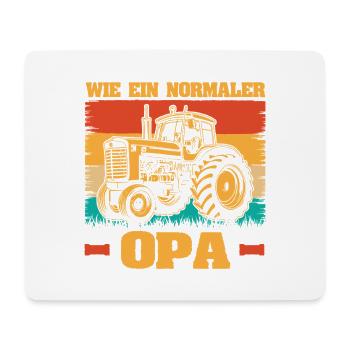 Landwirt Bauernhof Farmer Bauer Opa Großvater Trak - Mousepad (Querformat) - Weiß - Vorne