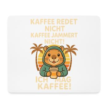 Capybara Kaffee Spruch Sunset - Mousepad (Querformat) - Weiß - Vorne