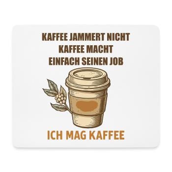 Kaffee Spruch Vintage Becher - Mousepad (Querformat) - Weiß - Vorne
