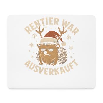Weihnachten Spruch Humor Igel Lustig Rentier - Mousepad (Querformat) - Weiß - Vorne
