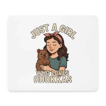 Just A Girl Who Loves Quokkas - Mousepad (Querformat) - Weiß - Vorne