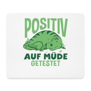 Testé positif pour l’humour de Dino fatigué - Tapis de souris (format paysage) - blanc - Devant