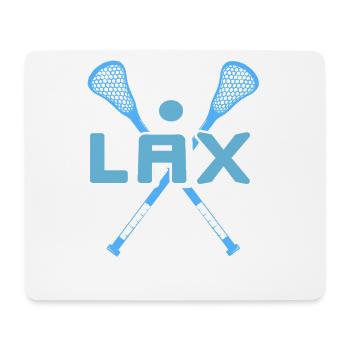 LAX Lacrosse Player Stick Humor Minimalist Icon - Mousepad (Querformat) - Weiß - Vorne