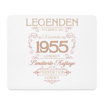 70. Geburtstag Legende November Jahrgang 1955 - Mousepad (Querformat) - Weiß - Vorne