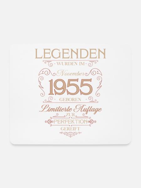 70. Geburtstag Legende November Jahrgang 1955 - Mousepad (Querformat) - Weiß