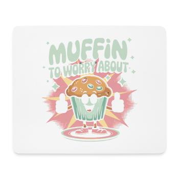 Muffin rétro - Tapis de souris (format paysage) - blanc - Devant