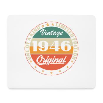 80 Years 1946 Vintage Retro Birthday Gift - Mouse Pad (horizontal) - white - Front