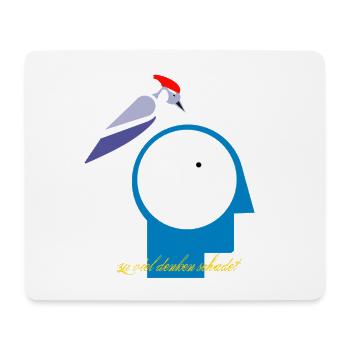 zu viel denken schadet - Mousepad (Querformat) - Weiß - Vorne