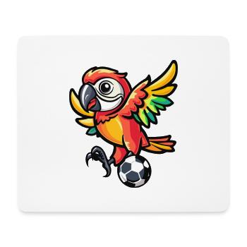 Parrot Soccer - Mouse Pad (horizontal) - white - Front