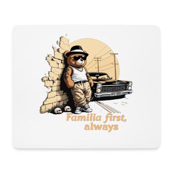 Familia First Always Bären Streetstyle - Mousepad (Querformat) - Weiß - Vorne