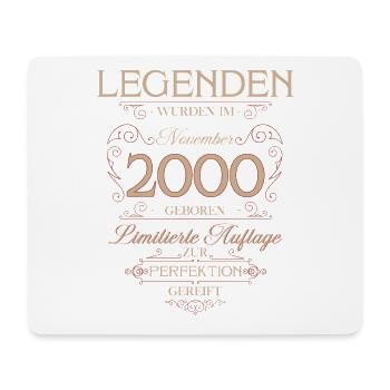25ème Anniversaire Légende Novembre Millésime 2000 - Tapis de souris (format paysage) - blanc - Devant