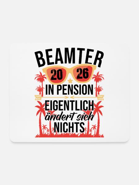 Beamter in Pension Pensionierung Pensionär 2026 - Mousepad (Querformat) - Weiß