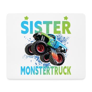Tausche Schwester Gegen Monstertruck - Mousepad (Querformat) - Weiß - Vorne