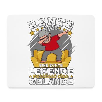 Rentner 2026 Rente Ruhestand Legende Geschenkidee - Mousepad (Querformat) - Weiß - Vorne