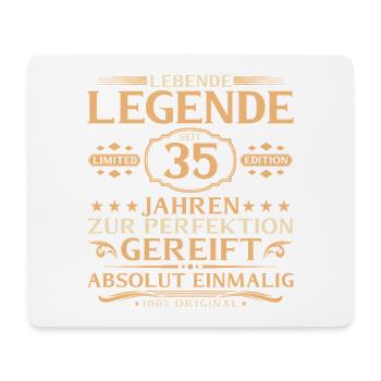 35. Geburtstag - Lebende Legende seit 35 Jahren - Mousepad (Querformat) - Weiß - Vorne