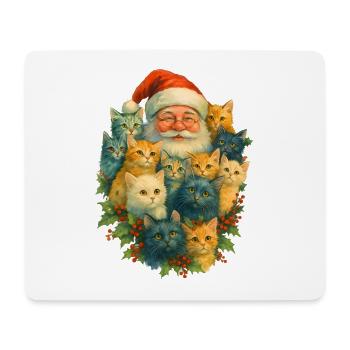 Santa Katzenvielfalt - Mousepad (Querformat) - Weiß - Vorne
