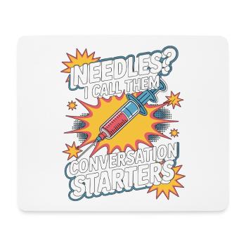Dialysis Nurse Needles I Call Them Dialysis Worker - Mouse Pad (horizontal) - white - Front
