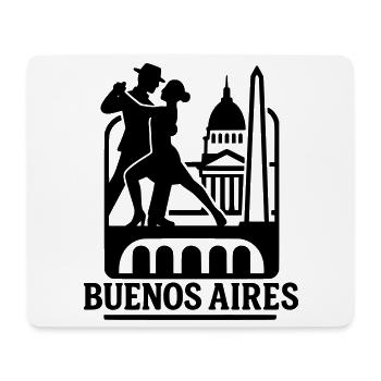 Buenos Aires Silhouette - Tapis de souris (format paysage) - blanc - Devant