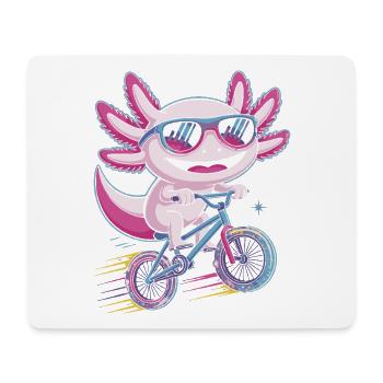 Kleiner Drachen Rennradheld Axolotl - Mousepad (Querformat) - Weiß - Vorne