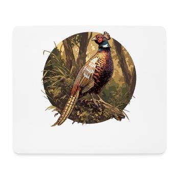 Fasane Fasan - Mousepad (Querformat) - Weiß - Vorne