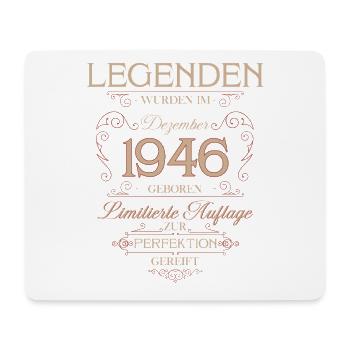 80e anniversaire Légende Décembre Né en 1946 - Tapis de souris (format paysage) - blanc - Devant