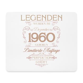 65th Birthday Legend December 1960 - Mouse Pad (horizontal) - white - Front
