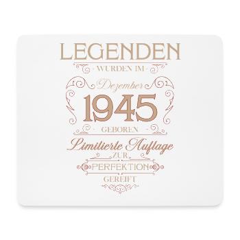 80e anniversaire Légende Décembre Né en 1945 - Tapis de souris (format paysage) - blanc - Devant