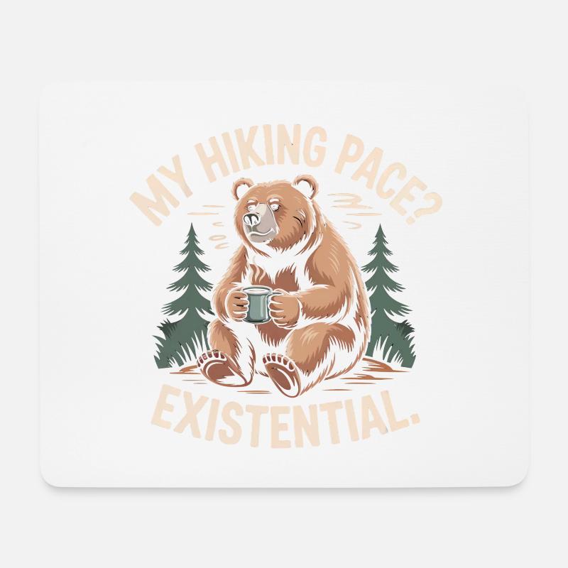 Lustiger Bärenhumor - Mousepad (Querformat) - Weiß