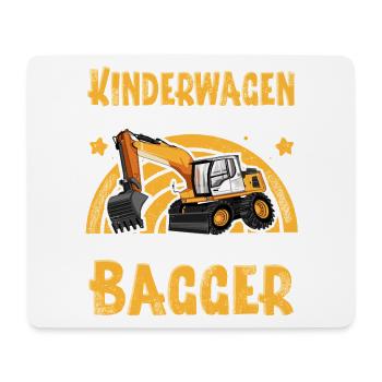 Bagger Kinderwagen - Mousepad (Querformat) - Weiß - Vorne