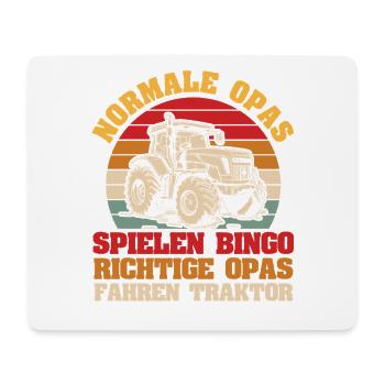 Landwirt Bauernhof Farmer Bauer Opa Großvater Trak - Mousepad (Querformat) - Weiß - Vorne