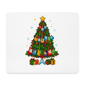Rainbow Guitar Christmas Tree, Music Lover  - Mouse Pad (horizontal) - white - Front