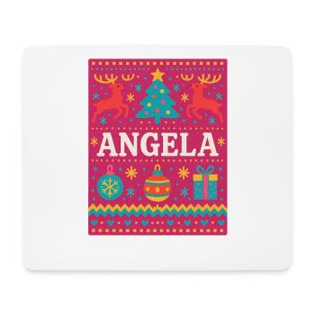 Festive Name Angela Ugly Chrismas Style, Xmas  - Mouse Pad (horizontal) - white - Front