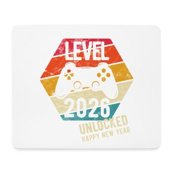Bonne Année | Niveau 2026 débloqué | Joueur - Tapis de souris (format paysage) - blanc - Devant