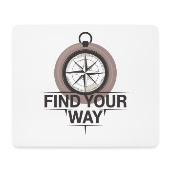 Find Your Way Compass Adventurer - Mouse Pad (horizontal) - white - Front