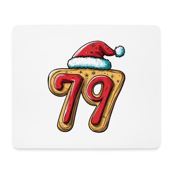79 Number Biscuit Christmas - Mouse Pad (horizontal) - white - Front