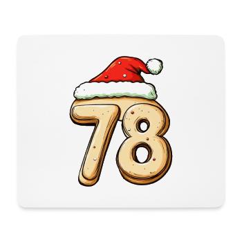 78 Number Cookie Christmas - Mouse Pad (horizontal) - white - Front