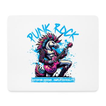Punk Rock Rebellion Einhorn - Mousepad (Querformat) - Weiß - Vorne